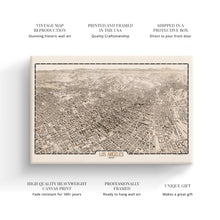 Load image into Gallery viewer, Digitally Restored and Enhanced 1909 Los Angeles Canvas Art - Canvas Wrap Vintage Map of Los Angeles California - Old Los Angeles City Map Print - City &amp; Suburban Street Map of Los Angeles Wall Art
