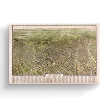 Load image into Gallery viewer, Digitally Restored and Enhanced 1909 Los Angeles Canvas Art - Canvas Wrap Vintage Map of Los Angeles California Wall Art - Old Los Angeles Map Poster - Bird&#39;s Eye View of Los Angeles City Map Print
