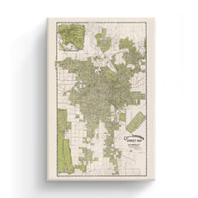 Load image into Gallery viewer, Digitally Restored and Enhanced 1909 Los Angeles Canvas - Canvas Wrap Vintage Map of Los Angeles California - Old Los Angeles Street Map - Historic City &amp; Suburban Street Map of Los Angeles Wall Art Poster
