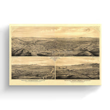 Cargar imagen en el visor de la galería, Digitally Restored and Enhanced 1877 Los Angeles Canvas Art - Map of Los Angeles California - Old Bird&#39;s Eye View of Los Angeles Map Poster
