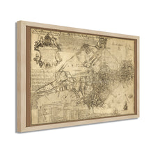 Cargar imagen en el visor de la galería, Digitally Restored and Enhanced 1769 Boston Map Poster - Framed Vintage Map of Boston Wall Art - Old Boston Massachusetts Map - New Plan of The Great Town of Boston in New England
