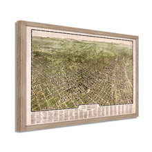 Cargar imagen en el visor de la galería, Digitally Restored and Enhanced 1909 Los Angeles City Map Print - Framed Vintage Map of Los Angeles Poster - Old Los Angeles Wall Art - Bird&#39;s Eye View Map of Los Angeles California
