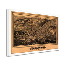 Load image into Gallery viewer, Digitally Restored and Enhanced 1882 Ithaca New York Map - Framed Vintage Ithaca NY Map - Old Ithaca New York Map- Restored Ithaca Map - Bird&#39;s Eye View of Ithaca New York Wall Art Poster
