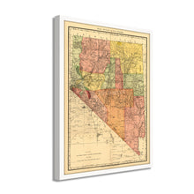 Load image into Gallery viewer, Digitally Restored and Enhanced 1893 Nevada Map Poster - Framed Vintage Map of Nevada Wall Art - Restored Nevada Poster - Old Indexed County &amp; Township Map The of State of Nevada
