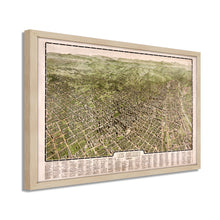 Cargar imagen en el visor de la galería, Digitally Restored and Enhanced 1909 Los Angeles City Map Print - Framed Vintage Map of Los Angeles Poster - Old Los Angeles Wall Art - Bird&#39;s Eye View Map of Los Angeles California
