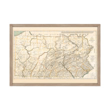 Cargar imagen en el visor de la galería, Digitally Restored and Enhanced 1792 Pennsylvania State Map - Framed Vintage Pennsylvania Map Poster - Old Wall Map of Pennsylvania - Restored State of Pennsylvania Wall Art Map
