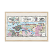 Load image into Gallery viewer, Digitally Restored and Enhanced 1857 Map of New York State Poster -Framed Vintage New York Map Art - Restored Map of NY - Old New York Wall Art - Historic New York State Map Print
