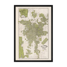Cargar imagen en el visor de la galería, Digitally Restored and Enhanced 1909 Map of Los Angeles California - Framed Vintage Los Angeles Wall Art - Old Los Angeles Street Map - CIty &amp; Suburban Street Map of Los Angeles CA
