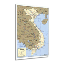 Load image into Gallery viewer, Digitally Restored and Enhanced 2001 Map of Vietnam - Vietnam Map Poster - Vietnam Wall Poster - Map Vietnam - Laos Map - Cambodia Map - Vietnam Laos Cambodia Map - Southeast Asia Map
