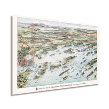Load image into Gallery viewer, Digitally Restored and Enhanced 1906 Map of Casco Bay Portland Maine - Portland Maine Vintage Map Casco Bay Wall Art - Casco Bay Vintage Map Portland Maine Wall Art - Old Portland Maine Map
