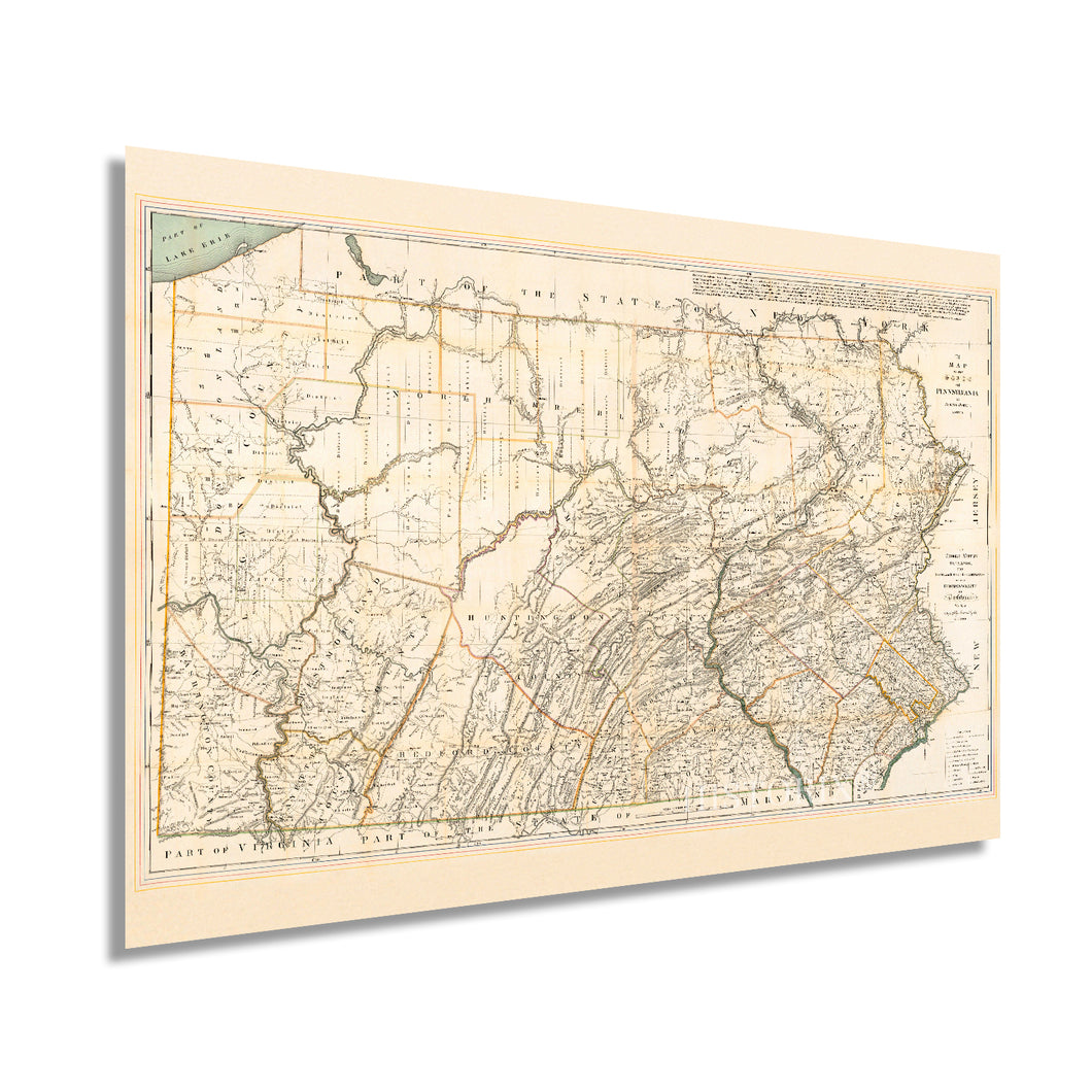 Digitally Restored and Enhanced 1792 Pennsylvania State Map - Pennsylvania Vintage Map Wall Art - Pennsylvania Wall Map - Map of Pennsylvania State - Vintage Pennsylvania Map - PA Wall Art