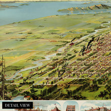 Load image into Gallery viewer, Digitally Restored and Enhanced 1891 Salt Lake City Utah Map - Salt Lake City Wall Art - Old Bird&#39;s Eye View of Salt Lake City Utah Wall Map Poster
