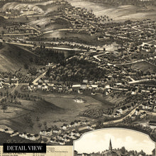Cargar imagen en el visor de la galería, Digitally Restored and Enhanced 1886 Leominster Massachusetts Map - Old Leominster Massachusetts Wall Art - History Map of Leominster City MA Poster
