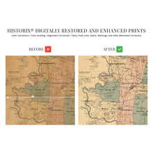 Load image into Gallery viewer, Digitally Restored and Enhanced - 1890 Map of Davidson County North Carolina -Vintage Map Wall Art - Davidson County Map Showing Townships, Sites, Natural Features and Names of Landowners
