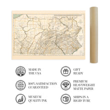 Cargar imagen en el visor de la galería, Digitally Restored and Enhanced 1792 Pennsylvania State Map - Pennsylvania Vintage Map Wall Art - Pennsylvania Wall Map - Map of Pennsylvania State - Vintage Pennsylvania Map - PA Wall Art
