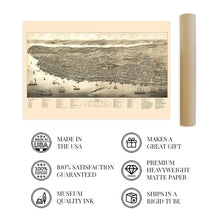Load image into Gallery viewer, Digitally Restored and Enhanced 1879 Halifax Nova Scotia Canada Map Poster - Vintage Wall Map Nova Scotia History - Wall Map of Canada Halifax Wall Art - Panoramic View of Halifax Canada
