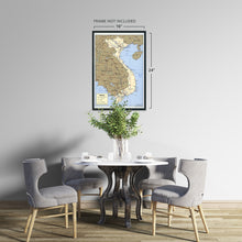 Load image into Gallery viewer, Digitally Restored and Enhanced 2001 Map of Vietnam - Vietnam Map Poster - Vietnam Wall Poster - Map Vietnam - Laos Map - Cambodia Map - Vietnam Laos Cambodia Map - Southeast Asia Map
