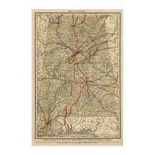 Cargar imagen en el visor de la galería, Digitally Restored and Enhanced 1888 Map of Alabama - Vintage Map of Alabama Wall Art - Railroad Map of Alabama Poster - State of Alabama Decor - Alabama Old Maps - Alabama Wall Decor
