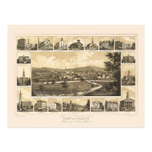 Load image into Gallery viewer, Digitally Restored and Enhanced 1852 York Pennsylvania Map Print - Old View of York Pennsylvania Wall Map - History Map of Pennsylvania Poster Wall Art
