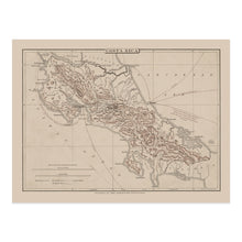Load image into Gallery viewer, Digitally Restored and Enhanced 1890 Costa Rica Map Poster - Old Wall Map of Costa Rica Wall Art Print - History Map of San Jose Costa Rica Poster Print
