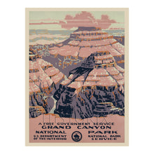 Cargar imagen en el visor de la galería, Digitally Restored and Enhanced 1938 Grand Canyon National Park Travel Poster - Vintage Grand Canyon Poster Print - Grand Canyon Rock Formation Wall Art
