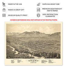 Cargar imagen en el visor de la galería, Digitally Restored and Enhanced 1875 Ogden Utah Map Poster - Old Bird&#39;s Eye View Map of Ogden City Utah - Restored History Map of Utah Wall Art Print
