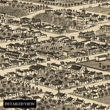 Cargar imagen en el visor de la galería, Digitally Restored and Enhanced 1875 Ogden Utah Map Poster - Old Bird&#39;s Eye View Map of Ogden City Utah - Restored History Map of Utah Wall Art Print
