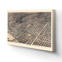 Load image into Gallery viewer, Digitally Restored and Enhanced 1887 Austin Texas Map Canvas Art - Canvas Wrap Vintage Austin TX Map Print - Old City of Austin Texas Wall Art - Bird&#39;s Eye View History Map of Austin Texas Poster
