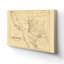 Load image into Gallery viewer, Digitally Restored and Enhanced 1865 Arizona Map Canvas Art - Canvas Wrap Vintage Arizona Map Poster - Old Arizona Wall Art - History Map of Arizona
