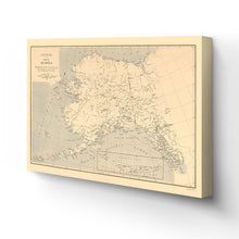Load image into Gallery viewer, Digitally Restored and Enhanced 1909 Alaska Map Canvas Art - Canvas Wrap Vintage Alaska Map Poster - Old Alaska Wall Art - History Map of Alaska Poster - State of Alaska Map Showing Aleutian Islands
