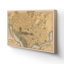 Load image into Gallery viewer, Digitally Restored and Enhanced 1897 Washington DC Map Canvas Art - Canvas Wrap Vintage Wall Map of Washington DC - Old Washington DC - Restored Washington DC Map Wall Art Poster Print

