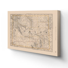 Load image into Gallery viewer, Digitally Restored and Enhanced 1891 Wyoming Map Canvas Art - Canvas Wrap Vintage Wyoming Map - History Map of Wyoming Wall Art - Old Wyoming Map Poster - Historic Wyoming State Map Print
