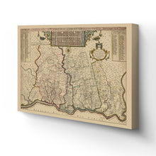 Load image into Gallery viewer, Digitally Restored and Enhanced 1687 Pennsylvania Map Canvas Art - Canvas Wrap Vintage Pennsylvania Map - Historic Pennsylvania Wall Art - Restored Pennsylvania State Map of Philadelphia Region
