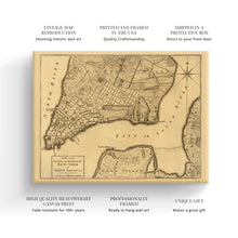 Load image into Gallery viewer, Digitally Restored and Enhanced 1776 New York Canvas Map - Canvas Wrap Vintage New York Map - Old New York Wall Art - Historic Wall Map of New York City Poster - Plan of New York City Map &amp; Environs
