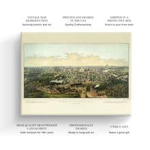 Load image into Gallery viewer, Digitally Restored and Enhanced 1867 Columbus Ohio Map Canvas - Canvas Wrap Vintage Columbus Map - Old Columbus Ohio Wall Art - History Map of Columbus Ohio Poster - Historic View of Columbus OH Map

