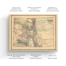 Load image into Gallery viewer, Digitally Restored and Enhanced 1862 Colorado Territory Map Canvas Art - Canvas Wrap Vintage Colorado Map Poster - History Map of Colorado Wall Art
