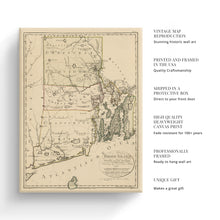 Load image into Gallery viewer, Digitally Restored and Enhanced 1797 Rhode Island Map Canvas Art - Canvas Wrap Vintage Map of Rhode Island Print - Old Rhode Island Poster - Restored State of Rhode Island Wall Art - Historic RI Map
