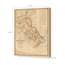 Load image into Gallery viewer, Digitally Restored and Enhanced 1831 Bucks County Map Canvas Art - Canvas Wrap Vintage Bucks County Pennsylvania - Old Bucks County Pennsylvania Map - Historic Bucks County PA Wall Art Poster
