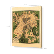 Load image into Gallery viewer, Digitally Restored and Enhanced 1863 Gettysburg Map Canvas Art - Canvas Wrap Vintage Gettysburg Battlefield Map - Old Gettysburg Poster - History Map of the Battle of Gettysburg Pennsylvania Wall Art Poster
