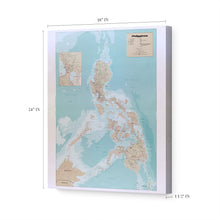 Load image into Gallery viewer, Digitally Restored and Enhanced 1990 Philippines Map Canvas Art - Canvas Wrap Vintage Philippines Map Poster - Old Map of the Philippines Wall Art - Historic Philippines Wall Map Print
