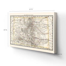 Load image into Gallery viewer, Digitally Restored and Enhanced 1879 Colorado Map Canvas - Canvas Wrap Vintage Colorado Map Poster - Old Colorado Wall Art - History Map of Colorado
