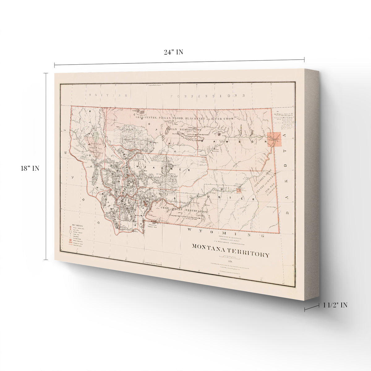 1879 Montana State Territory United - 18x24 Canvas3 E2dcea95 Be0f 4315 A689 68967ff2985f 1200x1200 