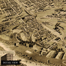 Cargar imagen en el visor de la galería, Digitally Restored and Enhanced 1891 Fort Worth Map Canvas - Canvas Wrap Vintage Fort Worth Texas Map - Old Fort Worth Wall Art - Fort Worth City TX Map History - Perspective Map of Fort Worth Poster
