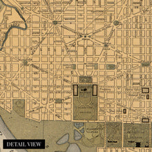 Cargar imagen en el visor de la galería, Digitally Restored and Enhanced 1897 Washington DC Map Canvas Art - Canvas Wrap Vintage Wall Map of Washington DC - Old Washington DC - Restored Washington DC Map Wall Art Poster Print
