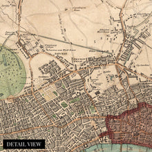 Cargar imagen en el visor de la galería, Digitally Restored and Enhanced 1815 City of London Map Canvas - Canvas Wrap Vintage London Wall Art - Old Map of London Poster - History Map of London England Wall Art - Historic London England Map
