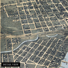Load image into Gallery viewer, Digitally Restored and Enhanced 1893 Jacksonville Florida Map Canvas - Canvas Wrap Vintage Jacksonville Wall Art - Old Map of Jacksonville Florida - Bird&#39;s Eye View History Map of Jacksonville FL
