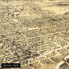 Load image into Gallery viewer, Digitally Restored and Enhanced 1868 Fort Wayne Map Canvas Art - Canvas Wrap Vintage Fort Wayne Map of Indiana - Historic Bird&#39;s Eye View of Fort Wayne Indiana Map Wall Art Poster

