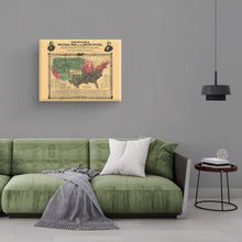 Load image into Gallery viewer, Digitally Restored and Enhanced 1856 United States Map Canvas Art - Canvas Wrap Vintage USA Map Poster Print - Old United States Wall Map - Historic Political Map of United States Wall Art
