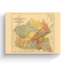 Load image into Gallery viewer, Digitally Restored and Enhanced 1884 Cherokee Nation Map Canvas - Canvas Wrap Vintage Oklahoma Map - Old Map of Indian Tribes - Cherokee Nation History Map - Historic Cherokee Nation Wall Art
