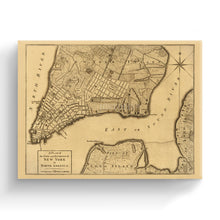 Load image into Gallery viewer, Digitally Restored and Enhanced 1776 New York Canvas Map - Canvas Wrap Vintage New York Map - Old New York Wall Art - Historic Wall Map of New York City Poster - Plan of New York City Map &amp; Environs
